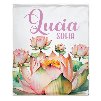 Livraison gratuite✈️Fleurs de Lotus Personnalisez la couverture pour bébé