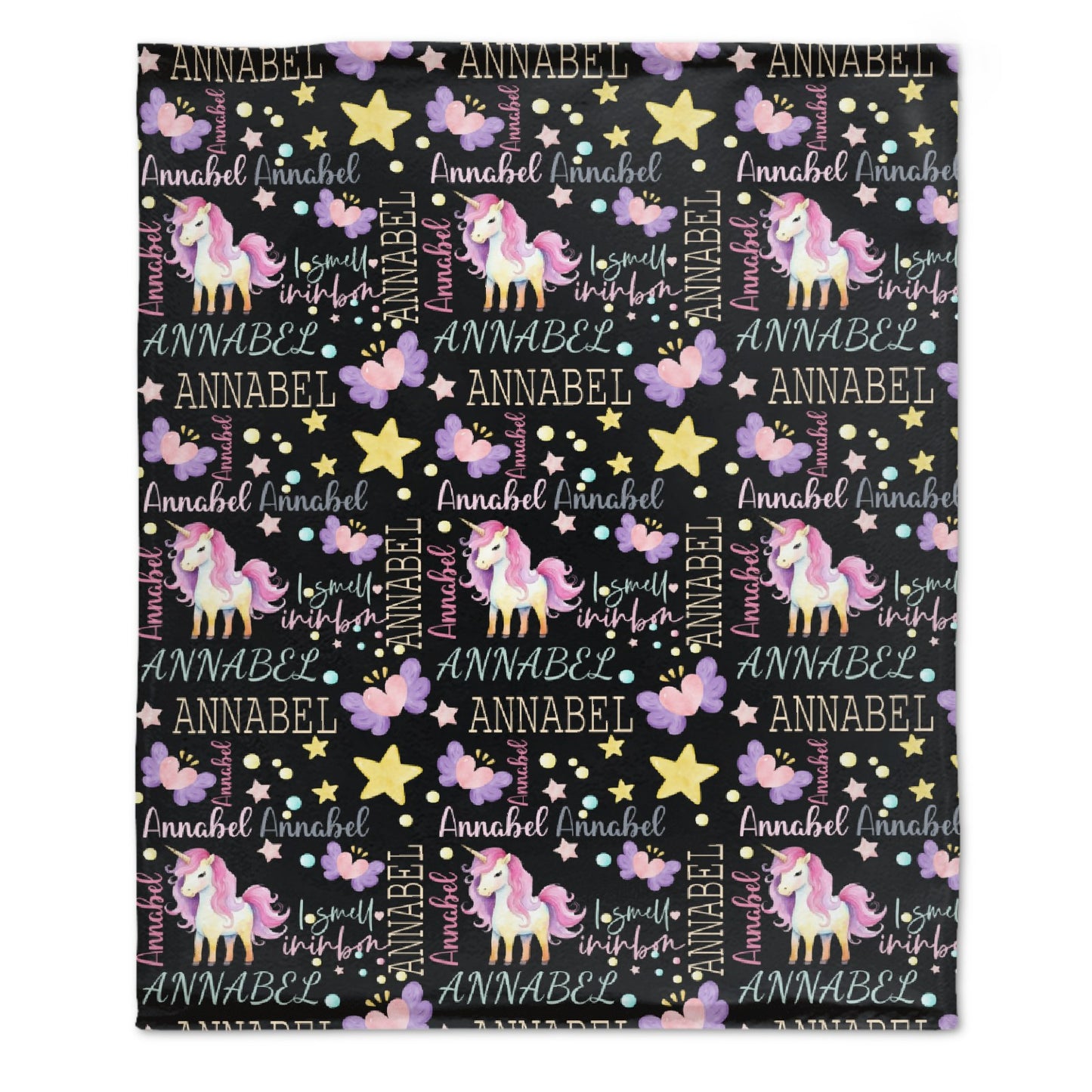 Livraison gratuite✈️Couverture pour bébé licorne magique avec nom personnalisé