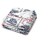 Personalized Semi Truck Baby Boy Blanket, Trucker Name Blanket