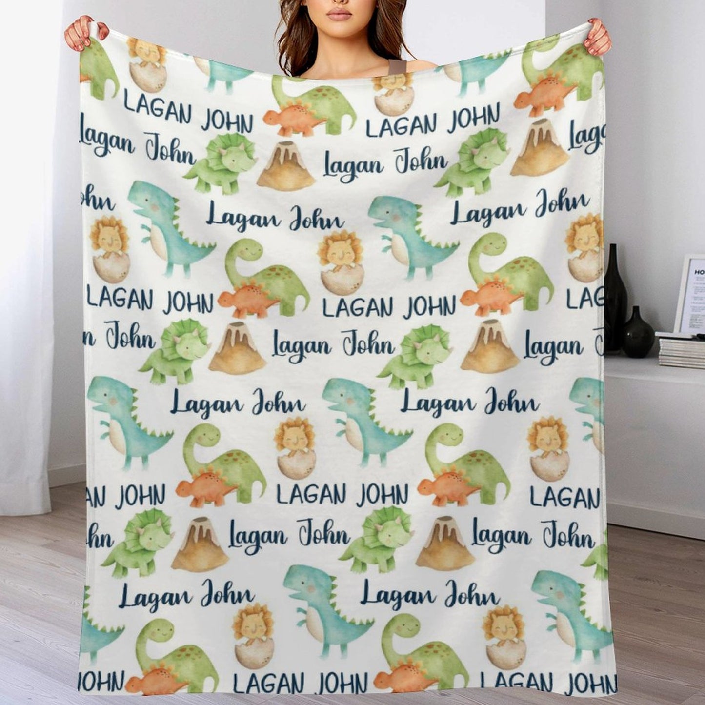 Free Shipping✈️Personalized Dinosaur Name Blanket - Gifts for Baby