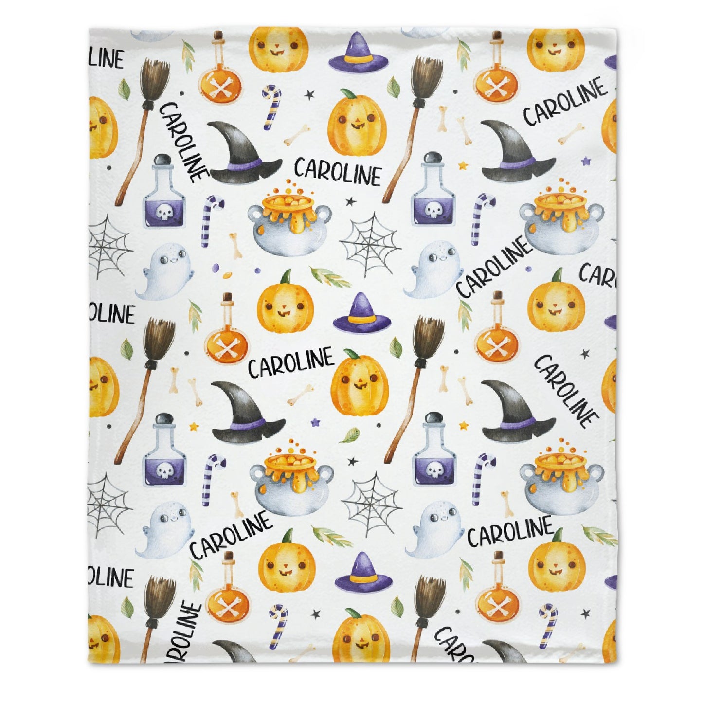 Free Shipping✈️Personalized Halloween Baby Blanket, Custom Plush Halloween Blanket