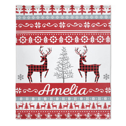 Free Shipping✈️Personalized Christmas Throw Sherpa Blanket