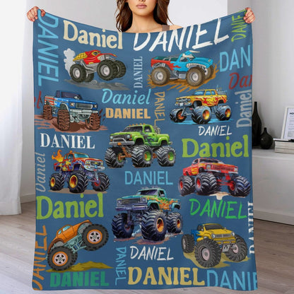 Free shipping✈️Personalized Blue Off-Road Truck Blanket