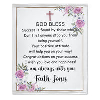 Personalized Name Custom Blanket - God Bless - Gifts for Kids