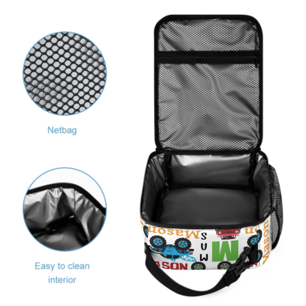 Personalized Monster Trucks Name Backpack