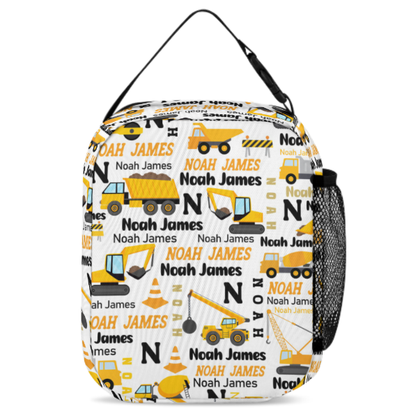 Personalized Construction Trucks Backpack For Kids
