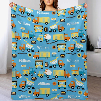 Free Shipping✈️Truck Custom Personalized Blankets - Gifts for Kids