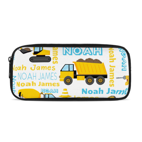 Personalized Toddler Backpack Light Construction Truck Kids Custom Backpack