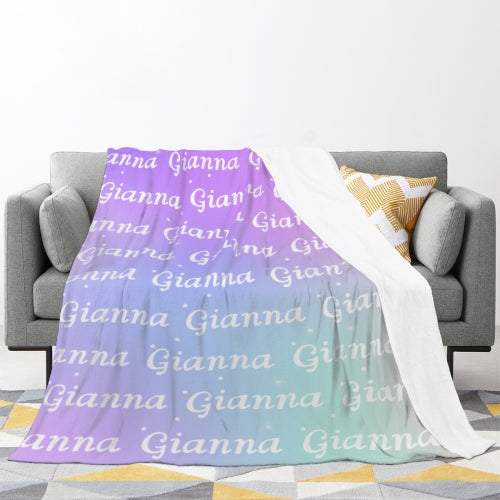 Personalized Name Blanket - Multi Color - Gift Idea for Anyone