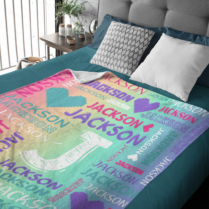 Free shipping✈️Ombre Color Personalized Blanket With Name