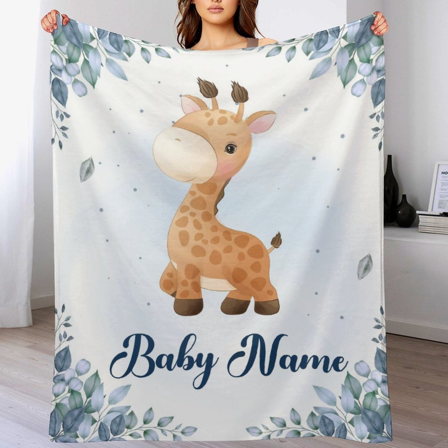 Free Shipping✈️Personalized Baby Blankets, Custom Baby Blanket - Best Gift for Baby、Newborn - Giraffe Blanket