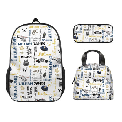 Personalized Police Car Name Custom Backpack