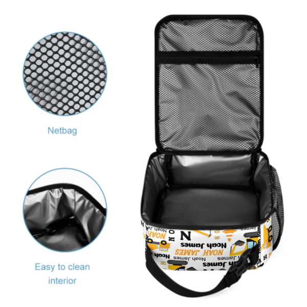 Personalized Construction Trucks Backpack For Kids
