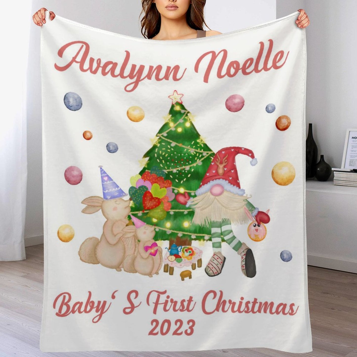 Free Shipping✈️Personalized Baby's First Christmas Blanket