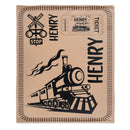 Personalized Name Vintage Train Kids Blanket