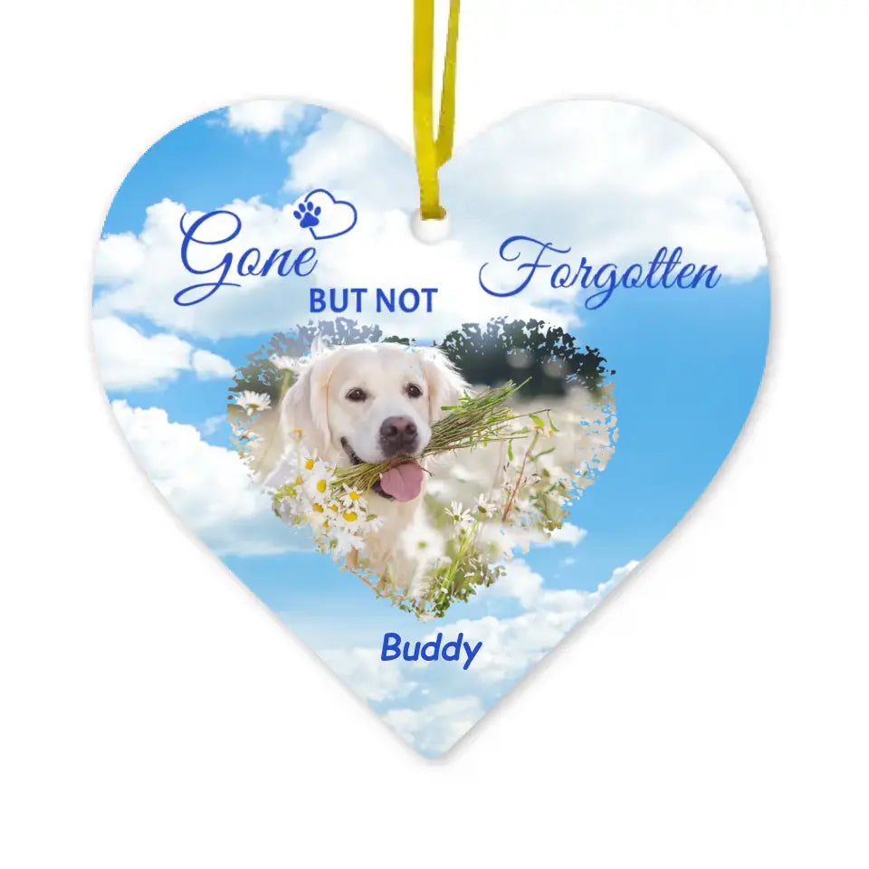 Gone But Not Forgotten, Pet Loss Gifts - Personalized Heart Ornament