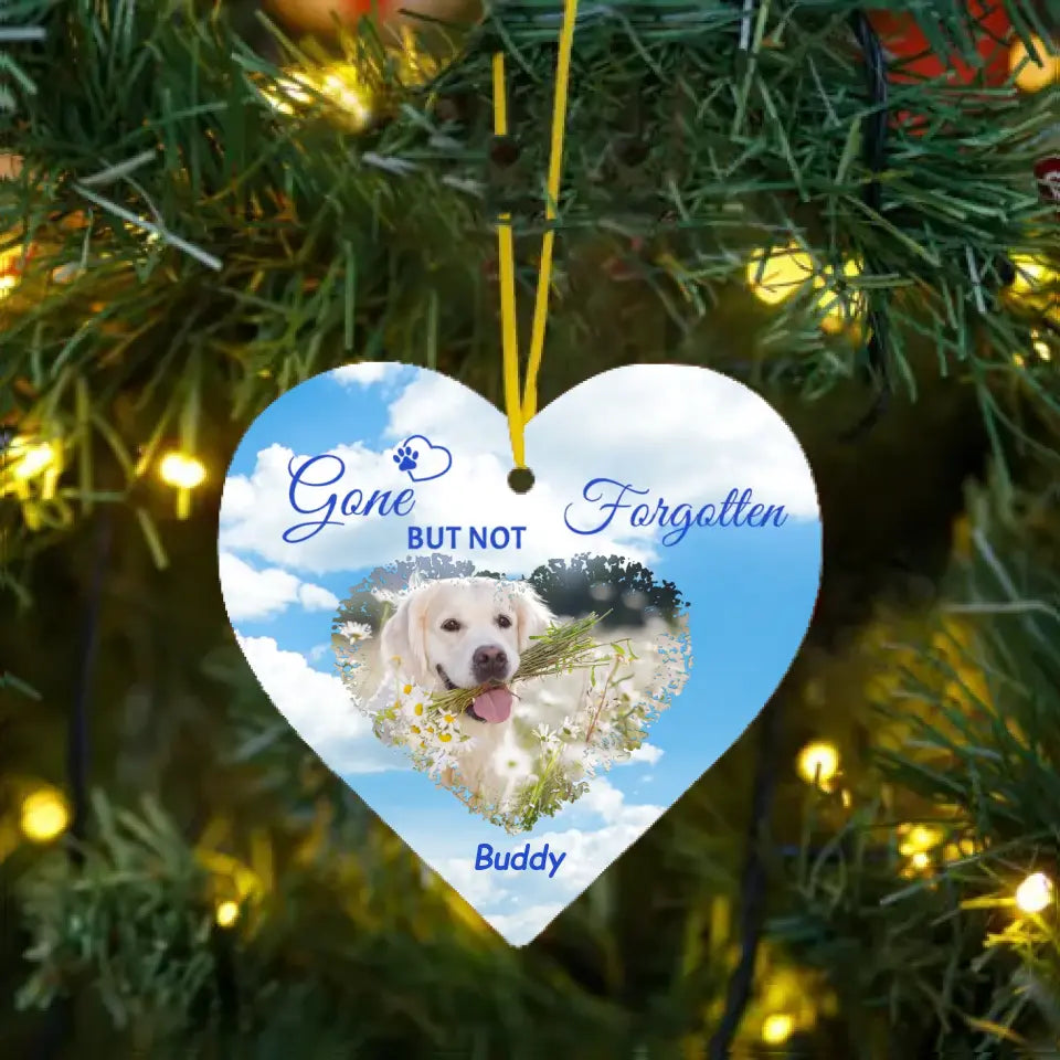 Gone But Not Forgotten, Pet Loss Gifts - Personalized Heart Ornament