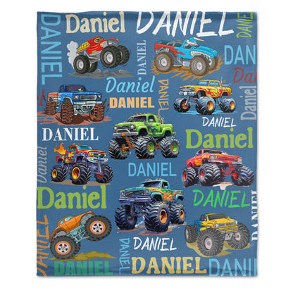 Free shipping✈️Personalized Blue Off-Road Truck Blanket