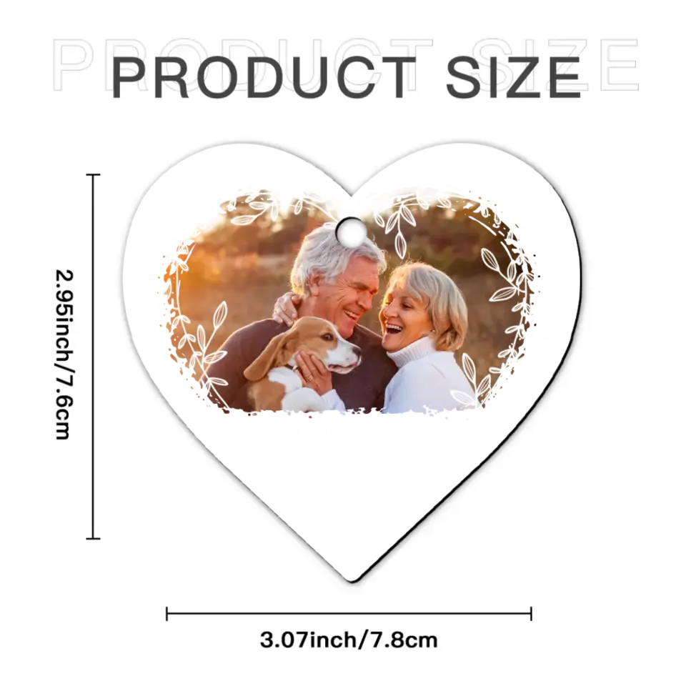 Couple Gift Together Since Heart Shape Acrylic Ornament