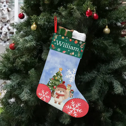 Personalized Christmas Gift For Family Kids Animals Stocking