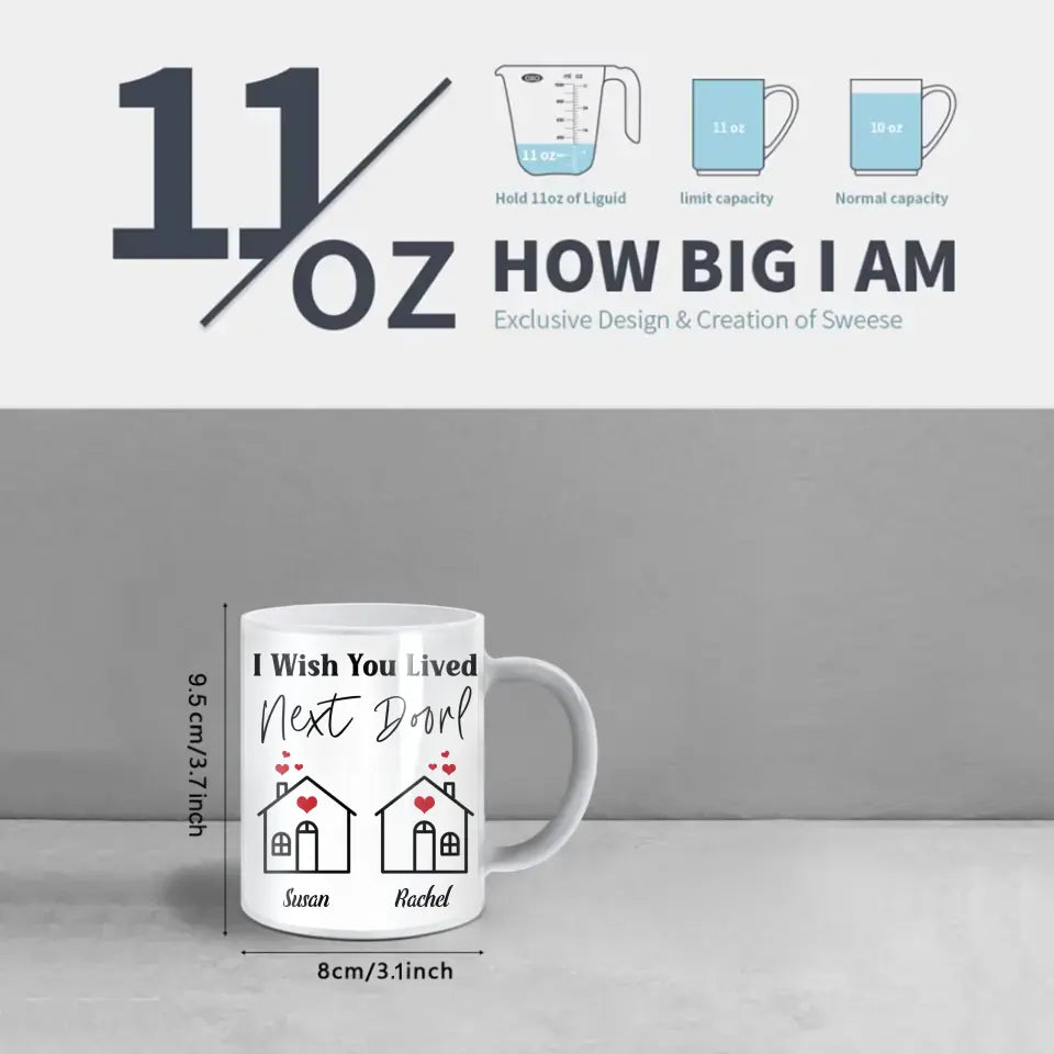 I Wish You Lived Next Door- Personalized Name Color Changing Mug