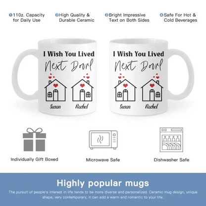 I Wish You Lived Next Door- Personalized Name Color Changing Mug