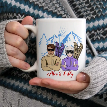 Personalized Mug For Couples - Older Couple Annoying Each Other