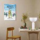 Personalized Skiing Canvas Wall Art for Couples, Skiing Lovers - Skiing Partners for Life