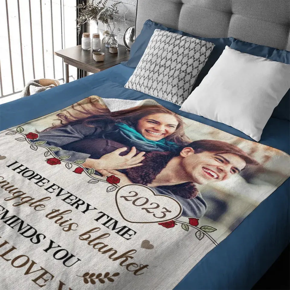 Personalized Photo Blanket - It Reminds You How Much I Love You