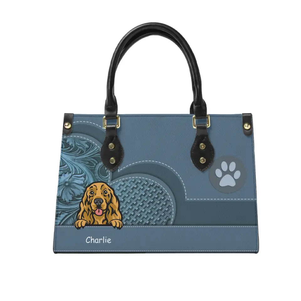 Personalized Dog Leather Handbag - Gift For Dog Lover