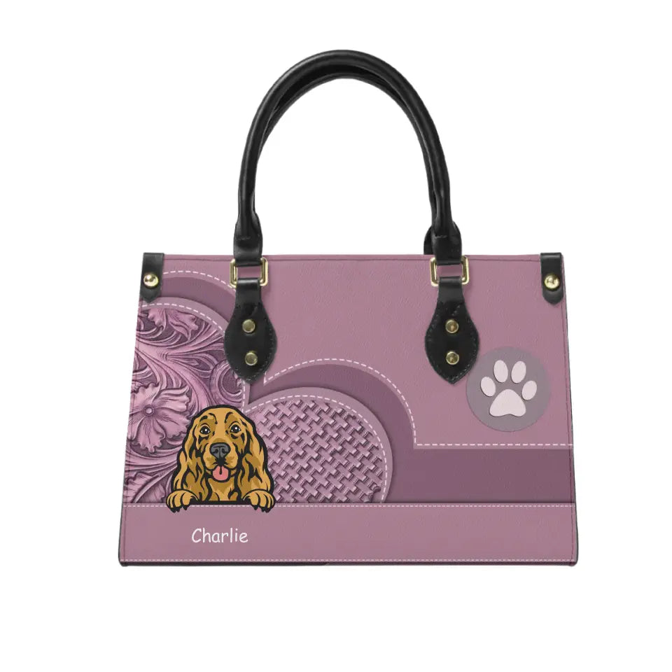 Personalized Dog Leather Handbag - Gift For Dog Lover