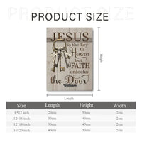 Personalized Jesus is The Key To Heaven Canvas Wall Art
