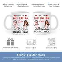 Funny Custom Face Coffee Mug - Love Each Other Forever, Valentine's Gifts