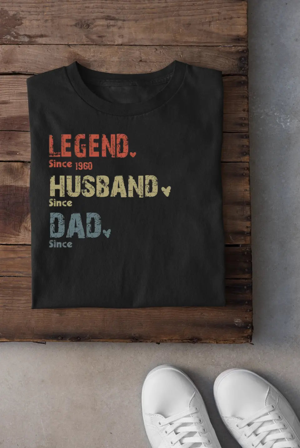 Family Personalized Custom Unisex T-shirt Hoodie - Legend, Husband, Dad And Papa Since