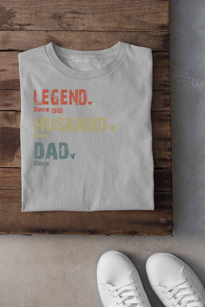 Family Personalized Custom Unisex T-shirt Hoodie - Legend, Husband, Dad And Papa Since