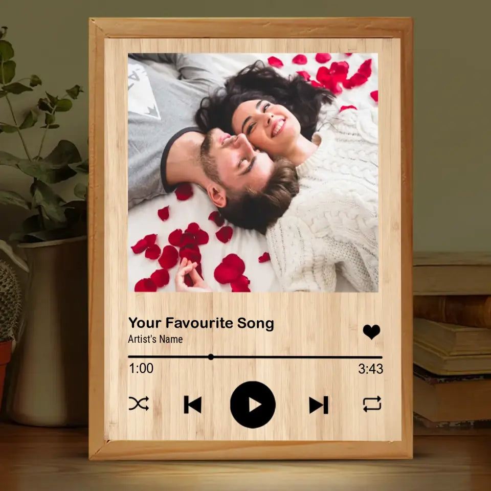 Personalized Anniversary Gift Custom Photo Frame Box - Our Song