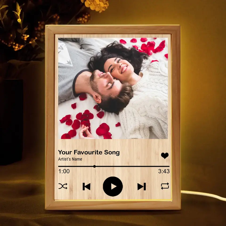 Personalized Anniversary Gift Custom Photo Frame Box - Our Song