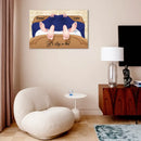 Personalized Couple Canvas Wall Art- Let's Stay In Bed