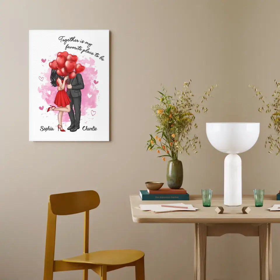 Valentine‘s Gift Personalized Canvas Wall Art / Blanket - You Will Forever Be My Always Couple