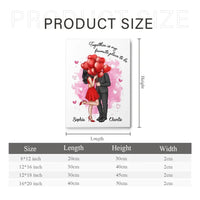 Valentine‘s Gift Personalized Canvas Wall Art / Blanket - You Will Forever Be My Always Couple