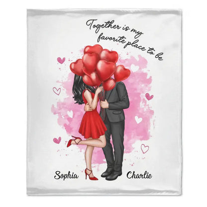 Valentine‘s Gift Personalized Canvas Wall Art / Blanket - You Will Forever Be My Always Couple