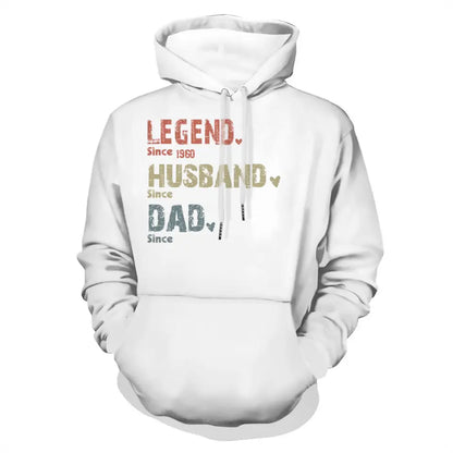 Family Personalized Custom Unisex T-shirt Hoodie - Legend, Husband, Dad And Papa Since