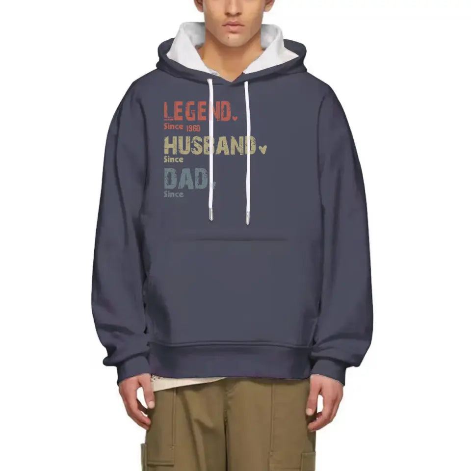 Family Personalized Custom Unisex T-shirt Hoodie - Legend, Husband, Dad And Papa Since