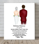 Personalized Canvas Wall Art/Blanket  - Never Forget That I Love You, Anniversary Gift