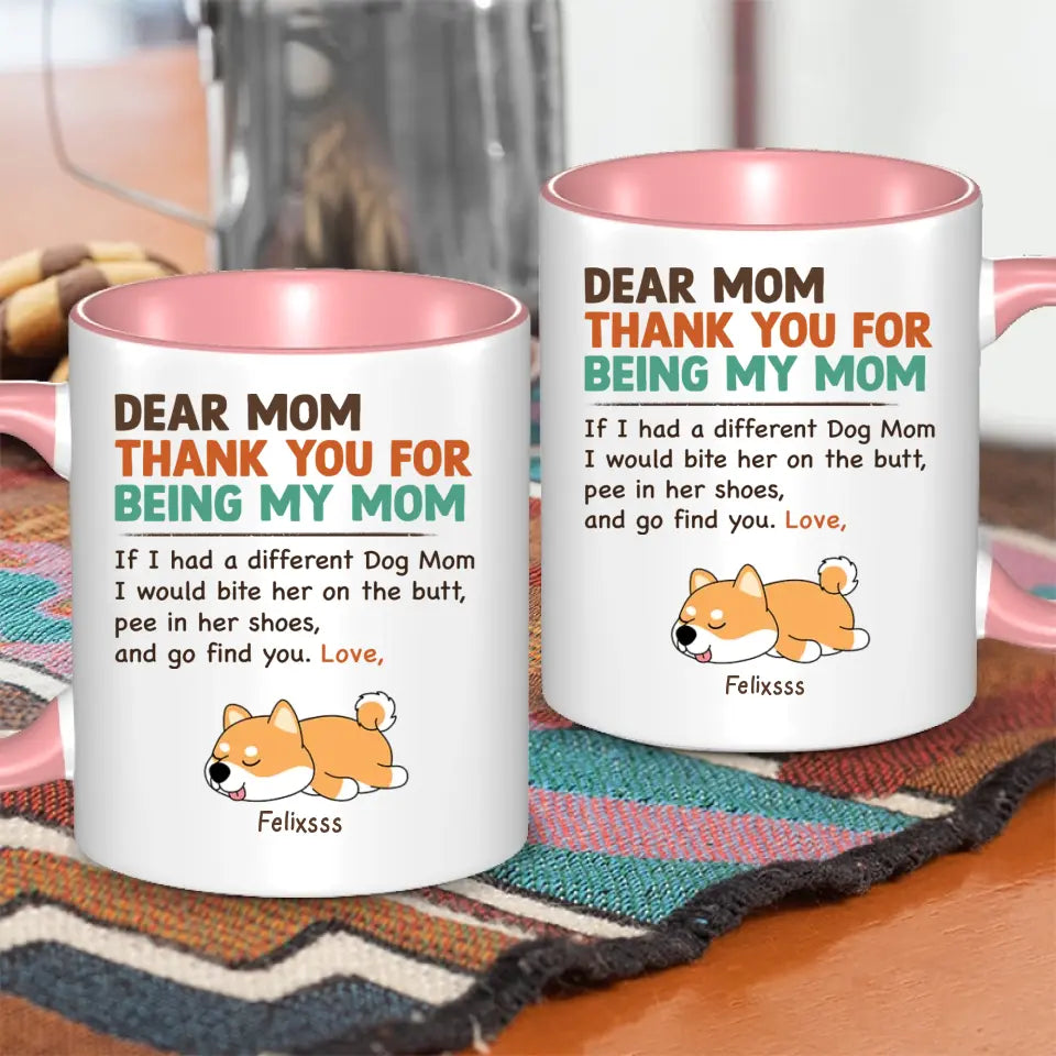 Bite On Butt, Personalized Custom Photo Ceramic Mug- Gift For Dog Lovers