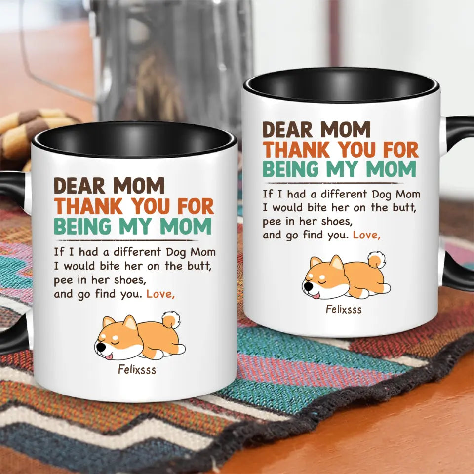 Bite On Butt, Personalized Custom Photo Ceramic Mug- Gift For Dog Lovers