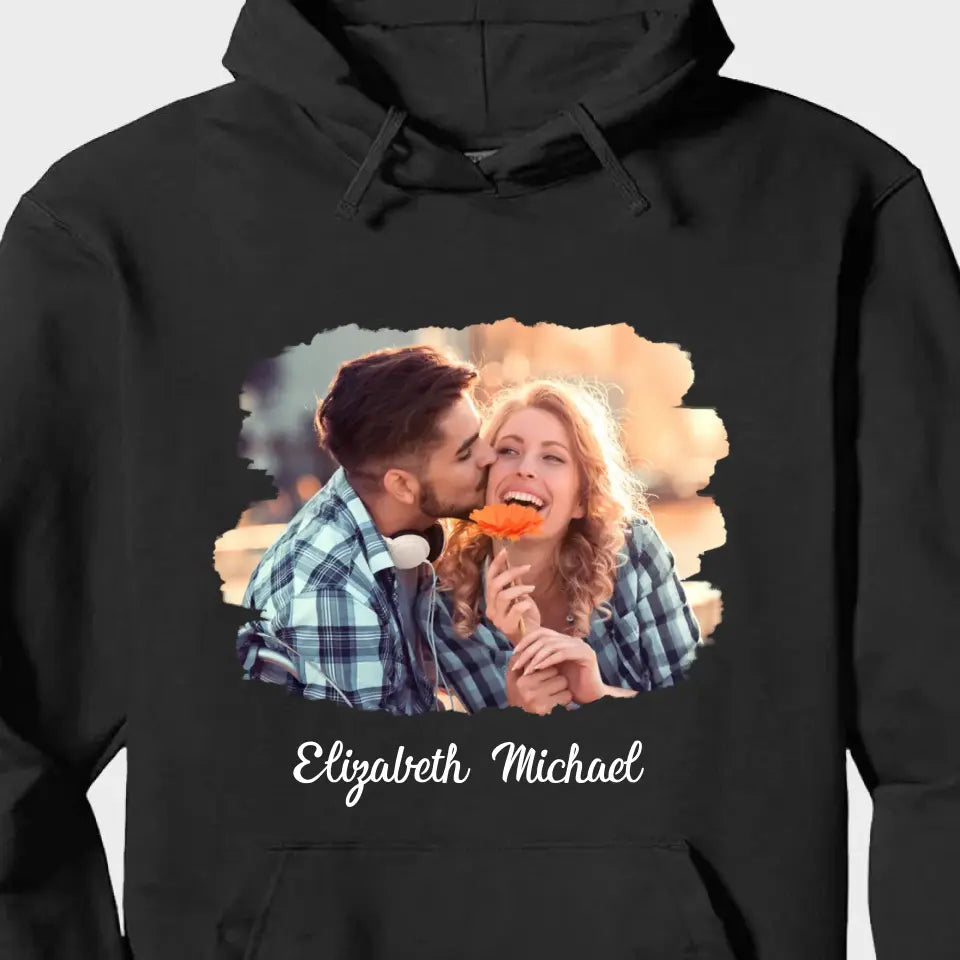 Custom Photo The Beginning Of Forever - Couple Personalized Custom Unisex T-shirt, Hoodie