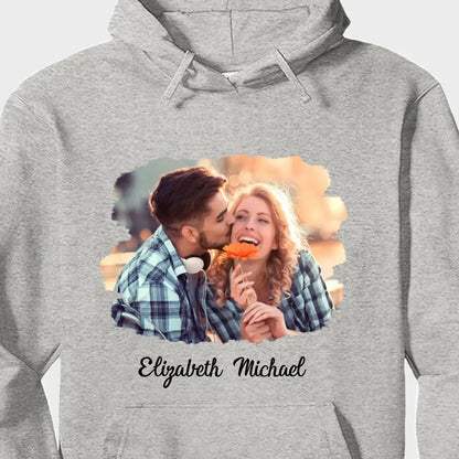 Custom Photo The Beginning Of Forever - Couple Personalized Custom Unisex T-shirt, Hoodie