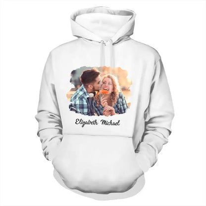 Custom Photo The Beginning Of Forever - Couple Personalized Custom Unisex T-shirt, Hoodie