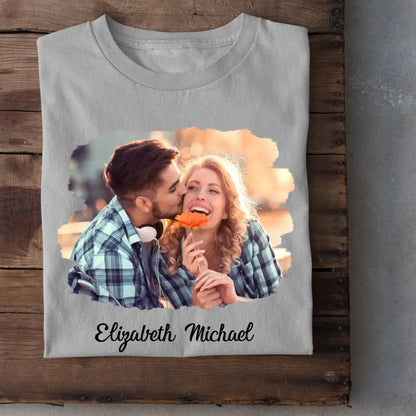 Custom Photo The Beginning Of Forever - Couple Personalized Custom Unisex T-shirt, Hoodie